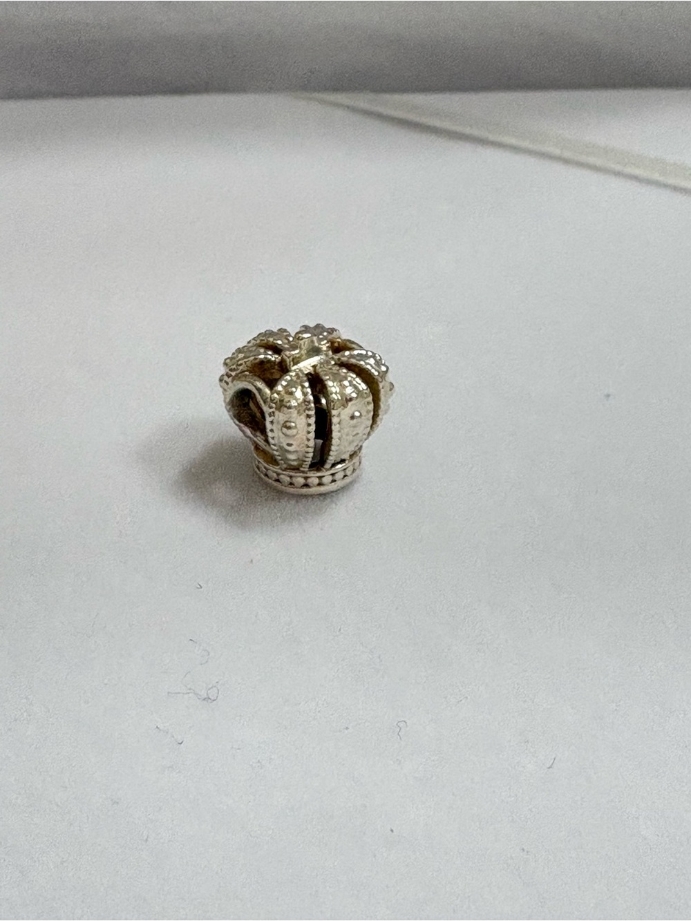 Pandora Two-Tone Crown Charm in Silver and Gold